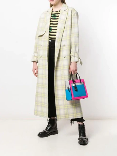 MARC JACOBS GRIND COLOUR-BLOCK TOTE - 粉色