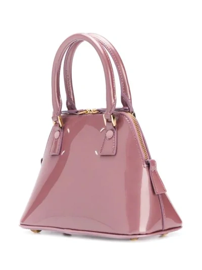 Shop Maison Margiela Mini 5ac Tote Bag In Purple