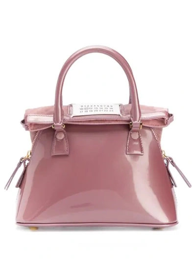 Shop Maison Margiela Mini 5ac Tote Bag In Purple