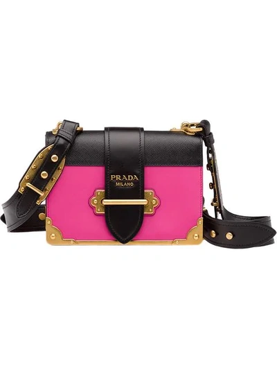 Shop Prada Cahier Shoulder Bag In Pink