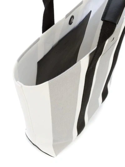 Shop Calvin Klein 205w39nyc Striped Tote Bag In Grey