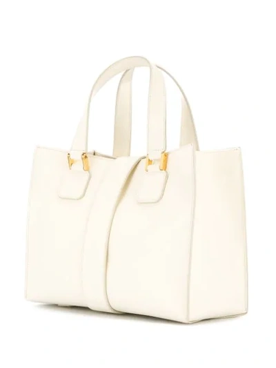 Shop Mark Cross Livingston Tote Bag In White