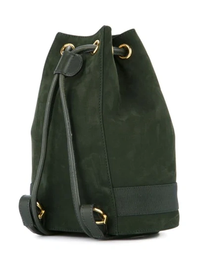 Pre-owned Ferragamo Vara Backpack In Green