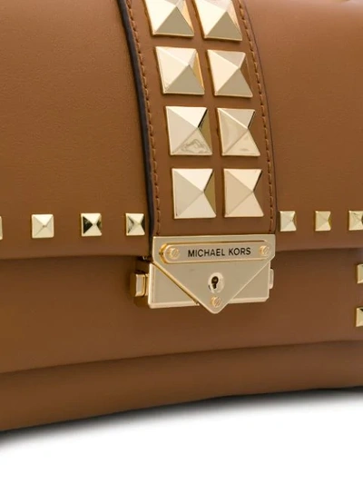Shop Michael Michael Kors Cece Shoulder Bag In Brown