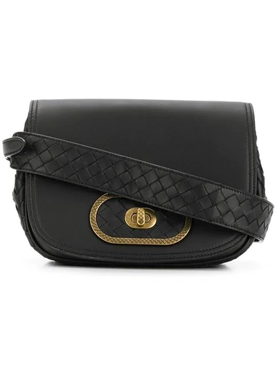 Shop Bottega Veneta Bv Luna Crossbody Bag In Black