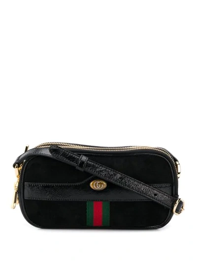 Shop Gucci Ophidia Mini Crossbody Bag In Black