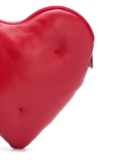 Shop Anya Hindmarch Chubby Heart Clutch Bag - Red