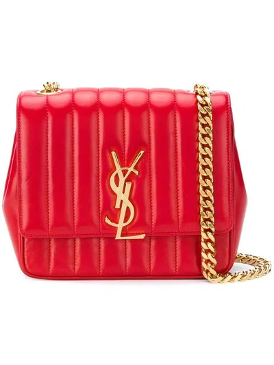 Shop Saint Laurent Vicky Shoulder Bag In 6805 -rouge   Eros