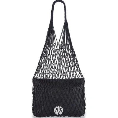 Shop Hill & Friends Liquorice Black String Bag With Happy Pouch