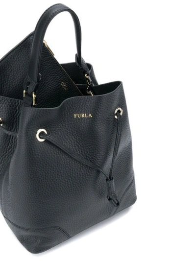 Shop Furla Medium Stacy Bucket Bag - Black