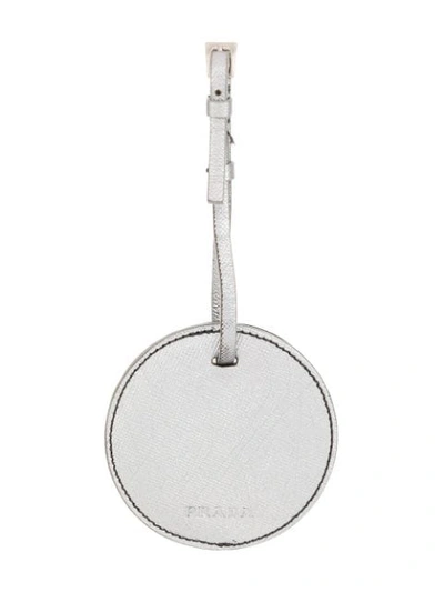 Shop Prada Leather Logo Bag Charm In F0135