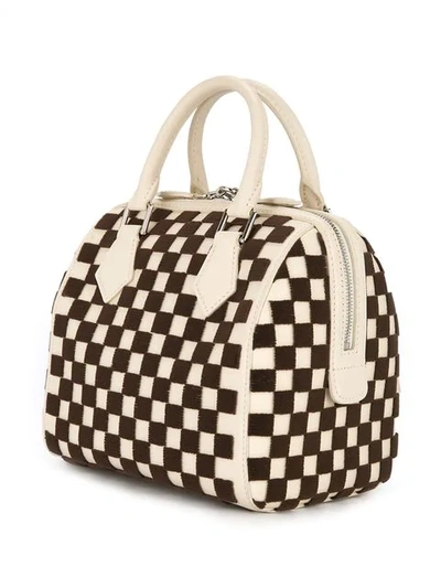 Pre-owned Louis Vuitton  Speedy Cube Pm Tote In White ,brown