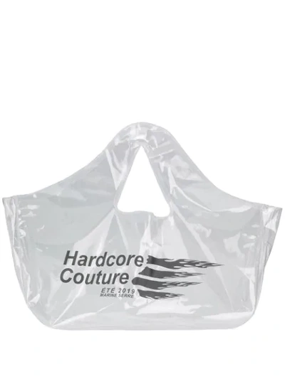 Shop Marine Serre Hardcore Couture Tote Bag In Neutrals