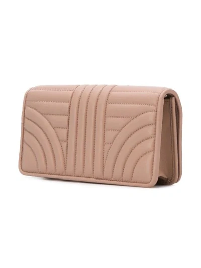 Shop Prada Mini Diagramme Quilted Cross-body Bag In Pink