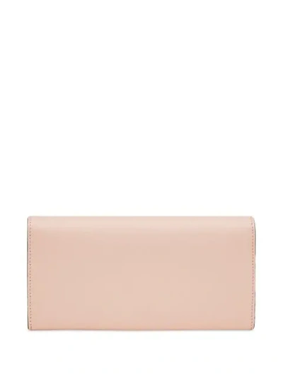 Shop Fendi Ff Logo Continental Wallet In Pink