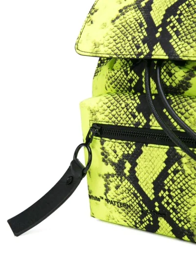 Shop Off-white Snake Effect Mini Backpack - Yellow