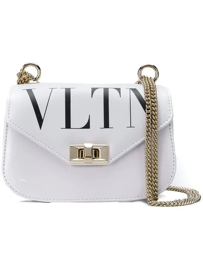 Shop Valentino Garavani Vltn Crossbody Bag In White