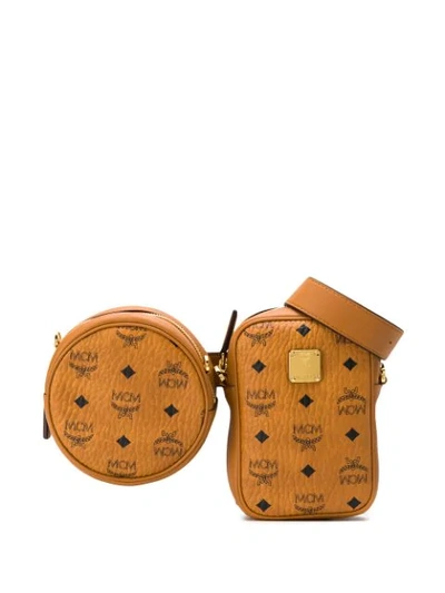 Shop Mcm Essential Originals Belt Bag In Brown