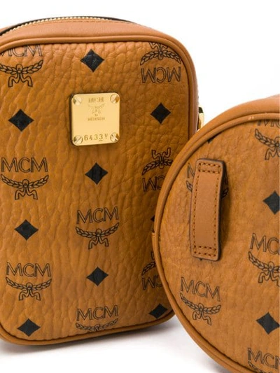 Shop Mcm Essential Originals Belt Bag In Brown