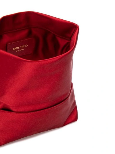 Shop Jimmy Choo Titania Clutch In Red