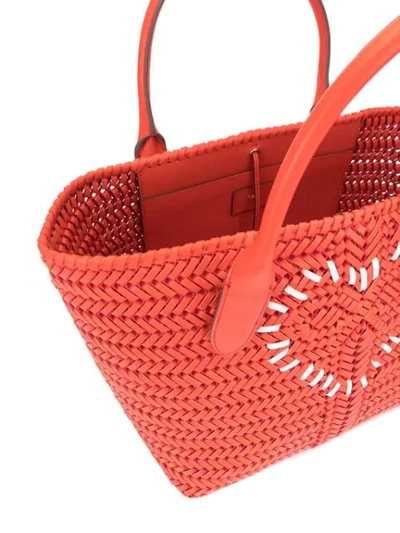 Shop Anya Hindmarch Large Heart Neeson Tote In Red