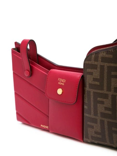 Shop Fendi Ff 3 Pockets Mini Bag In Red