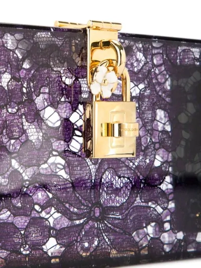 Shop Dolce & Gabbana Dolce Box Clutch In Purple