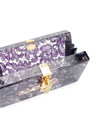 Shop Dolce & Gabbana Dolce Box Clutch In Purple