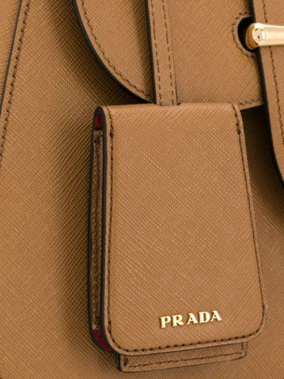 Shop Prada Grosse 'sidonie' Handtasche In Brown
