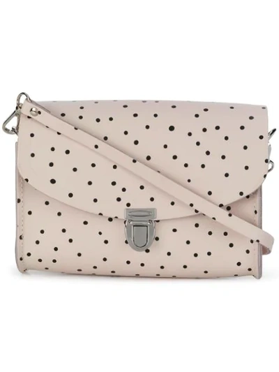 Shop Cambridge Satchel Medium Push Lock Polka Dot Satchel In Pink