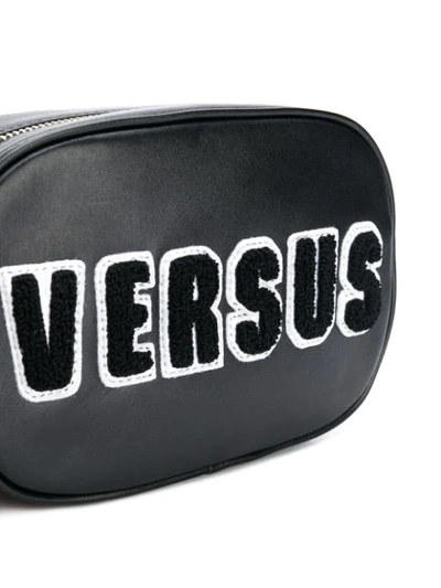 Shop Versus Logo Embroidered Crossbody Bag - Black