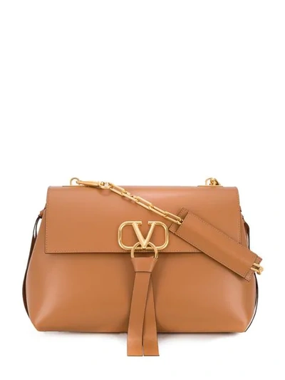 Shop Valentino Garavani Vring Shoulder Bag In Neutrals