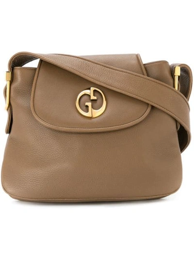 Pre-owned Gucci Logos Shoulder Bag In Brown