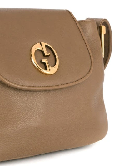 Pre-owned Gucci Logos Shoulder Bag In Brown