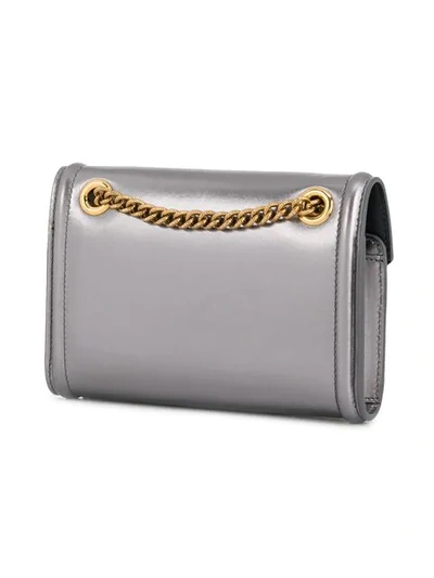 Shop Dolce & Gabbana Mini Devotion Bag In Silver