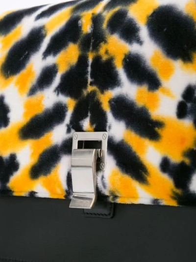 Shop Proenza Schouler Tie Dye Small Lunch Bag With A Strap In Black/yellow