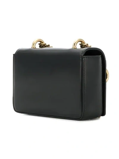 Shop Balmain Mini Bbox Lion Shoulder Bag In Black