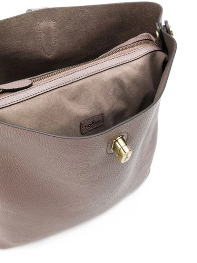 Shop Hogan Hobo Shoulder Bag - Neutrals