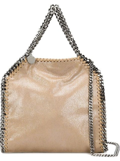 Shop Stella Mccartney Mini Falabella Tote In Neutrals