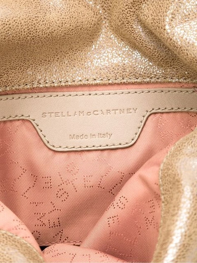 Stella Mccartney Mini Falabella Shaggy Deer Tote Bag In Neutrals