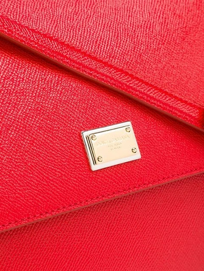 Shop Dolce & Gabbana Large Sicily Shoulder Bag In Red