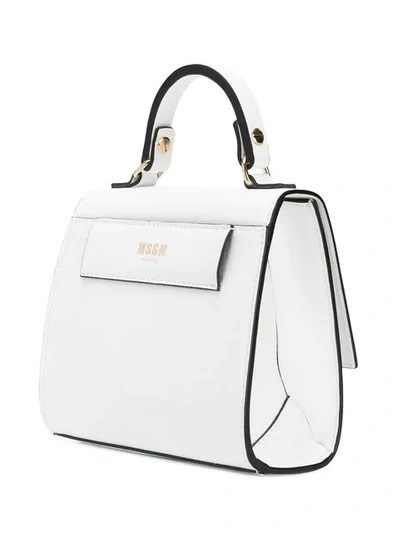 Shop Msgm M Belt Bag In White