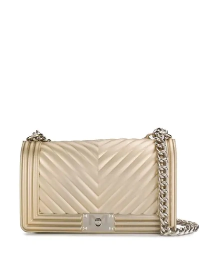 Marc Ellis Foldover Top Chain Crossbody Bag - Gold In Gold