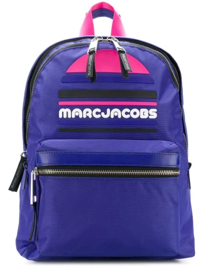 Shop Marc Jacobs Trek Pack Large Logo Backpack - Blue