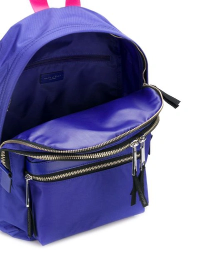 Shop Marc Jacobs Trek Pack Large Logo Backpack - Blue
