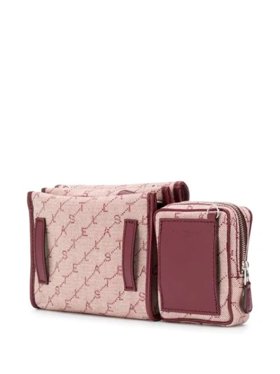Shop Stella Mccartney Monogram Canvas Belt Bag In Pink