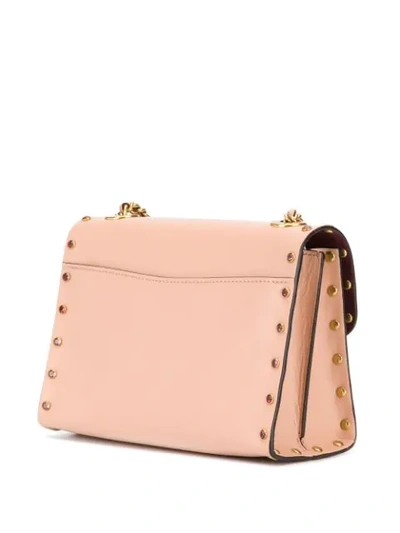 Shop Coach Crystal Detailed Cross-body Bag In Neutrals