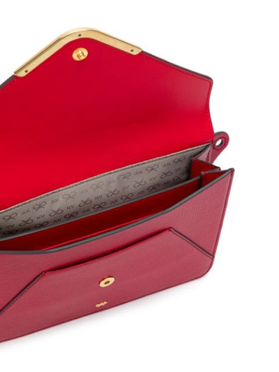 Shop Anya Hindmarch Postbox Wallet On Chain In Red