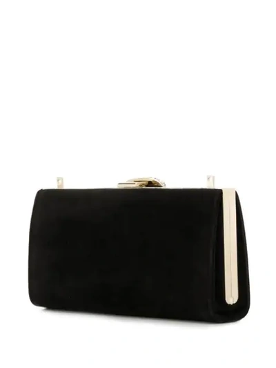 Shop Jimmy Choo Leonis Clutch Bag In Black