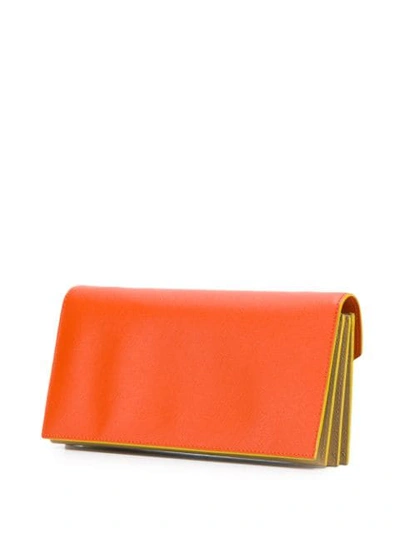 Shop Marni 'trunk' Portemonnaie In Z248y Orange Beige Black